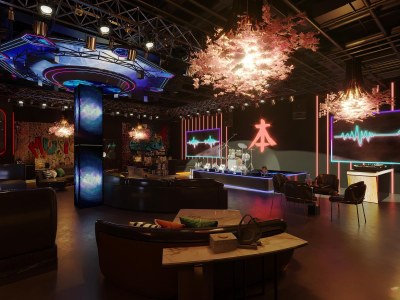 工业风复古酒吧3D模型下载